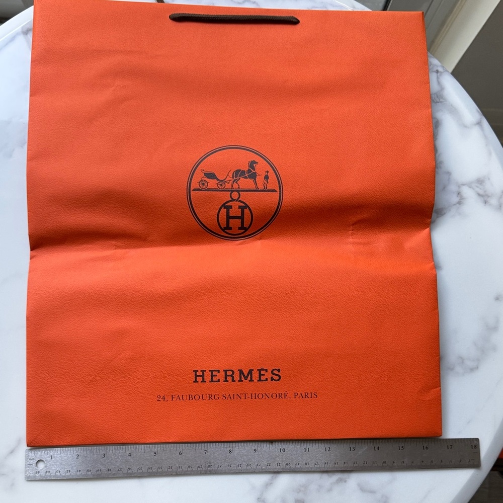 Hermes Orange shopping Bag